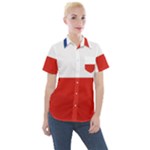 Banskobystricky Flag Women s Short Sleeve Pocket Shirt