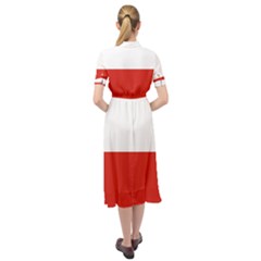Keyhole Neckline Chiffon Dress 