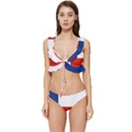 Banskobystricky Flag Low Cut Ruffle Edge Bikini Set