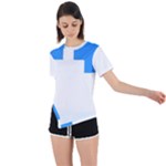 Akershus Flag Asymmetrical Short Sleeve Sports Tee