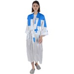 Akershus Flag Maxi Satin Kimono