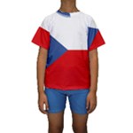 Czech Republic Kids  Short Sleeve Swimwear