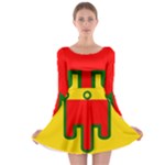 Auvergne Flag Long Sleeve Skater Dress