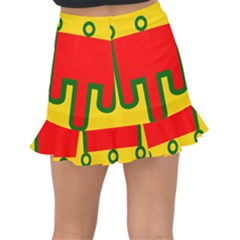 Fishtail Mini Chiffon Skirt 