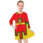 Auvergne Flag Kids  Quarter Sleeve Shirt Dress