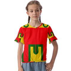 Kids  Cuff Sleeve Scrunch Bottom T-Shirt 