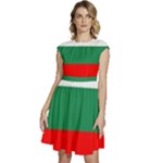 Bulgaria Cap Sleeve High Waist Dress