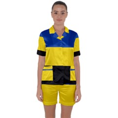Satin Short Sleeve Pajamas Set 