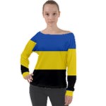 Gelderland Flag Off Shoulder Long Sleeve Velour Top