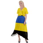 Gelderland Flag Cross Front Sharkbite Hem Maxi Dress