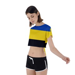 Tie Back Short Sleeve Crop T-Shirt 