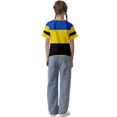 Kids  Cuff Sleeve Scrunch Bottom T-Shirt 