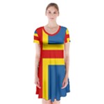 Aaland Short Sleeve V-neck Flare Dress