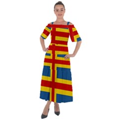 Shoulder Straps Boho Maxi Dress  