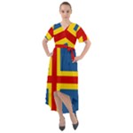 Aaland Front Wrap High Low Dress