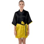 Baden Wurttemberg Flag Half Sleeve Satin Kimono 