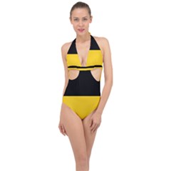Halter Front Plunge Swimsuit 