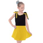 Baden Wurttemberg Flag Kids  Tie Up Tunic Dress