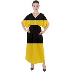 V-Neck Boho Style Maxi Dress 