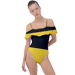 Baden Wurttemberg Flag Frill Detail One Piece Swimsuit