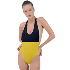 Backless Halter One Piece Swimsuit 