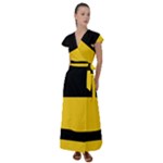 Baden Wurttemberg Flag Flutter Sleeve Maxi Dress