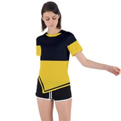 Asymmetrical Short Sleeve Sports T-Shirt 