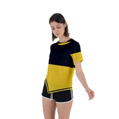 Asymmetrical Short Sleeve Sports T-Shirt 