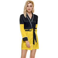 Long Sleeve Satin Robe 