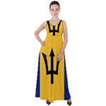 Barbados Empire Waist Velour Maxi Dress