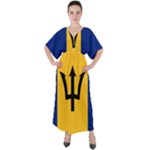 Barbados V-Neck Boho Style Maxi Dress