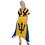 Barbados Cross Front Sharkbite Hem Maxi Dress