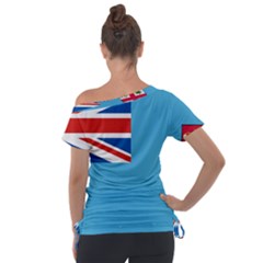 Off Shoulder Tie-Up T-Shirt 