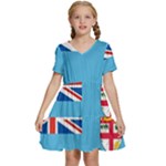 Fiji Kids  Short Sleeve Tiered Mini Dress