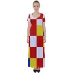 Antwerp Flag High Waist Short Sleeve Maxi Dress
