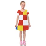 Antwerp Flag Kids  Short Sleeve Velvet Dress