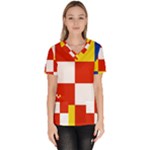 Antwerp Flag Women s V-Neck Scrub Top