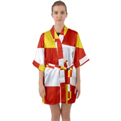 Half Sleeve Satin Kimono  