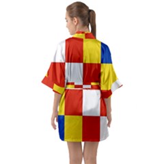Half Sleeve Satin Kimono  