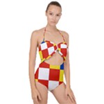 Antwerp Flag Scallop Top Cut Out Swimsuit