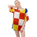 Antwerp Flag Oversized Chiffon Top