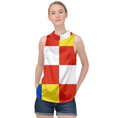 High Neck Satin Top 