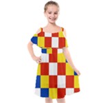 Antwerp Flag Kids  Cut Out Shoulders Chiffon Dress
