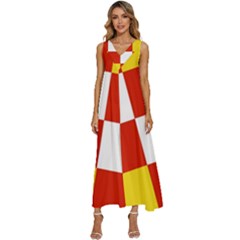 V-Neck Sleeveless Wide Leg Pants Overalls 