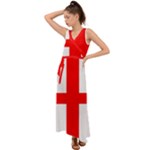 England V-Neck Chiffon Maxi Dress