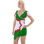 Andalusia Flag Short Sleeve Asymmetric Mini Dress