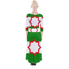 Quarter Sleeve Wrap Maxi Dress 