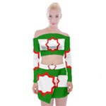 Andalusia Flag Off Shoulder Top with Mini Skirt Set