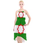 Andalusia Flag High-Low Halter Chiffon Dress 