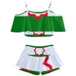 Andalusia Flag Kids  Off Shoulder Skirt Bikini